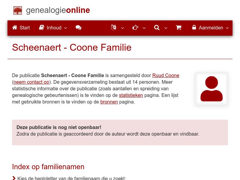 Screenshot van website