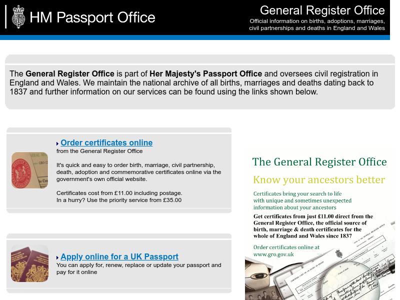 Screenshot van website