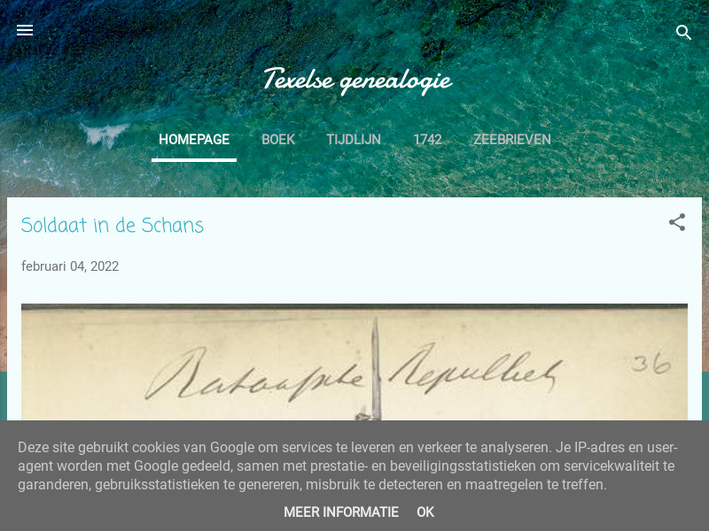 Screenshot van website
