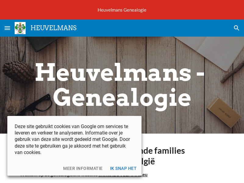Screenshot van website