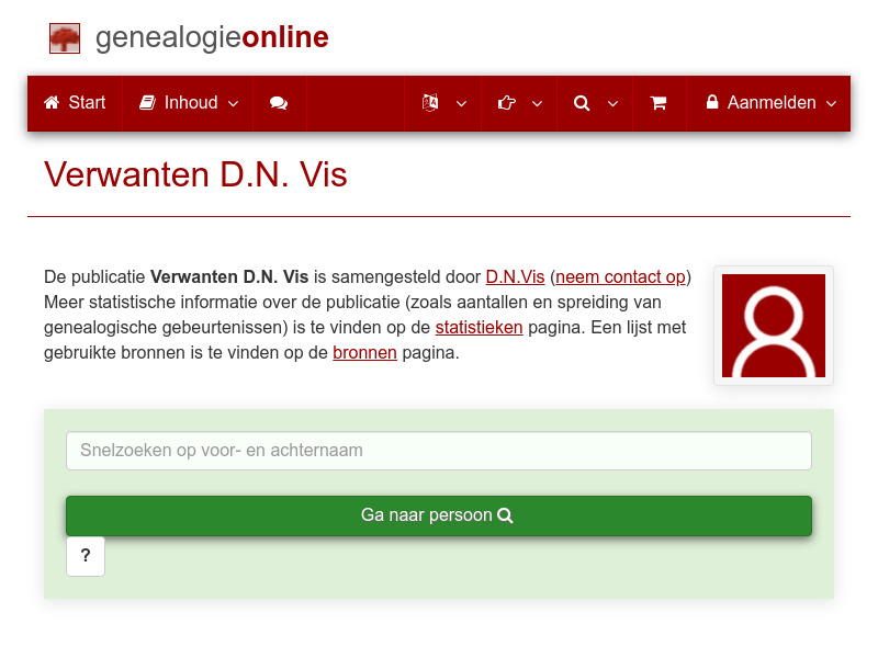 Screenshot van website