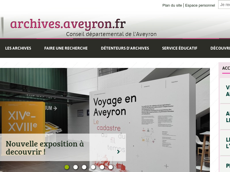 Screenshot van website