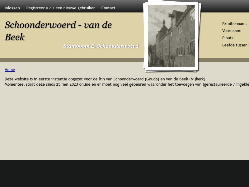 Screenshot van website