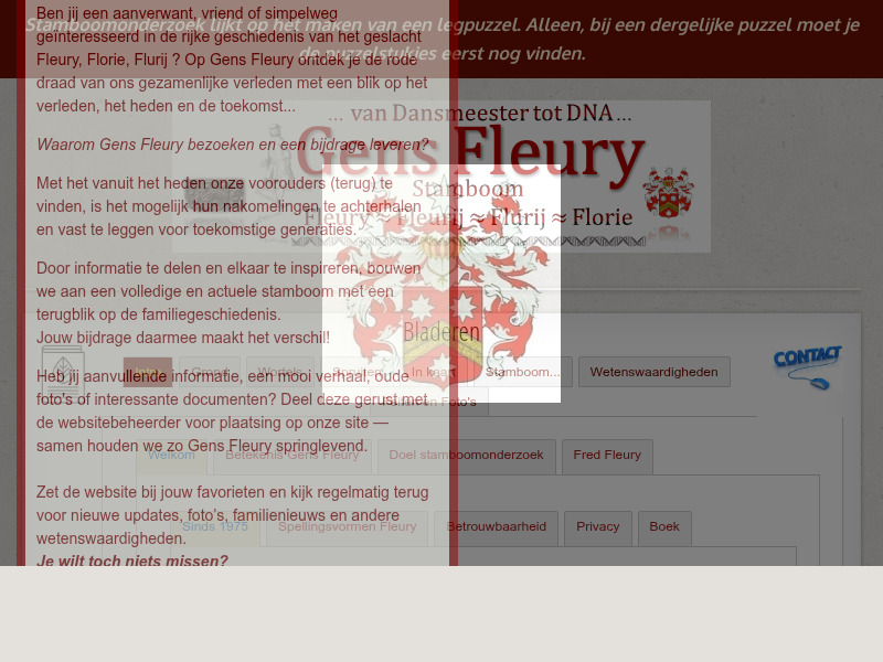 Screenshot van website