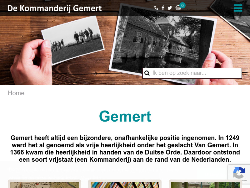 Screenshot van website