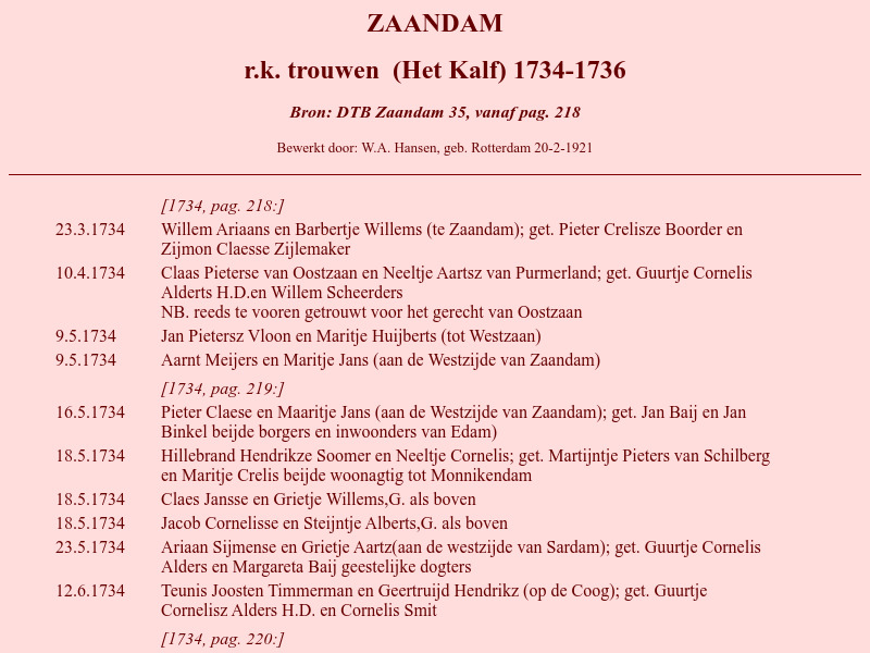 Screenshot van website