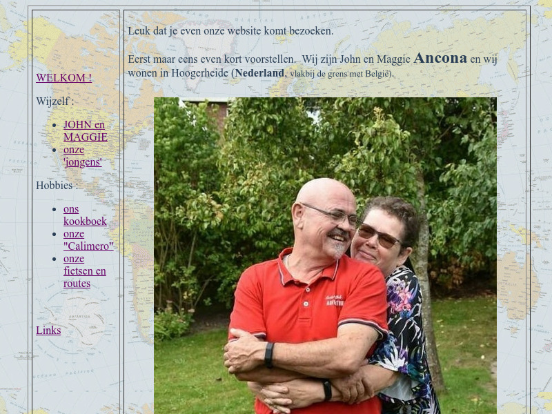 Screenshot van website