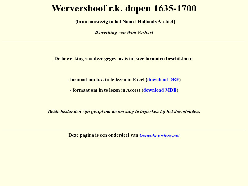 Screenshot van website