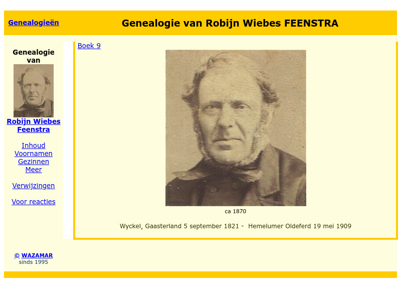 Screenshot van website