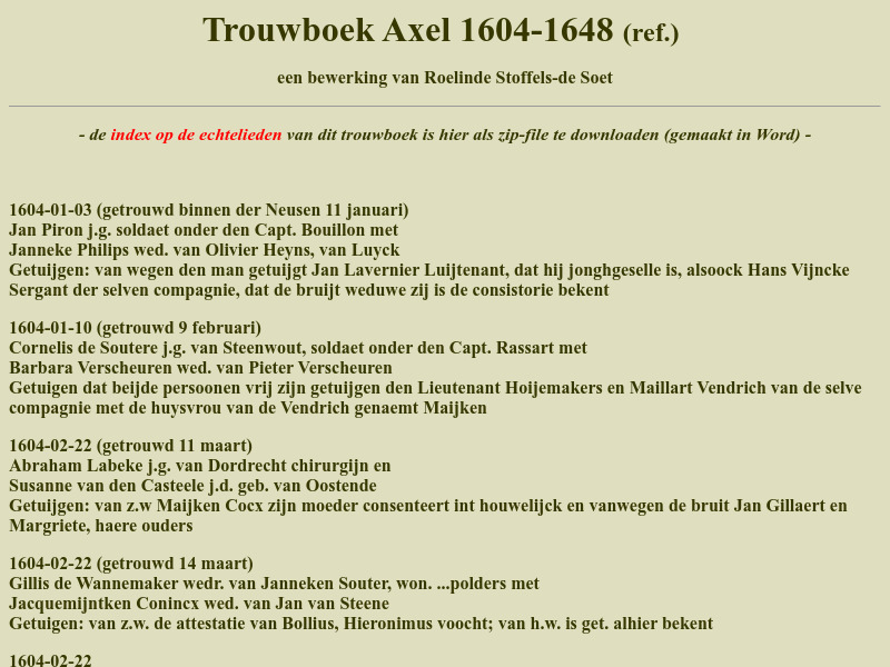 Screenshot van website