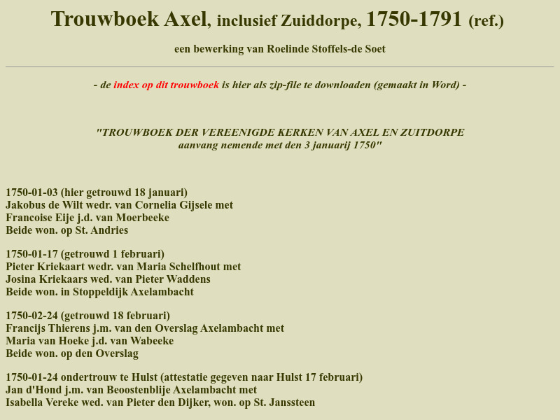 Screenshot van website