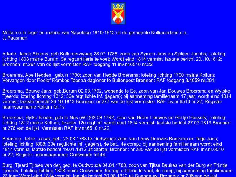 Screenshot van website