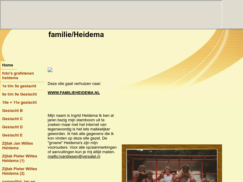 Screenshot van website