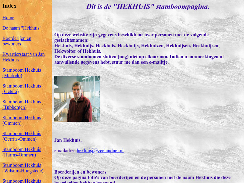 Screenshot van website