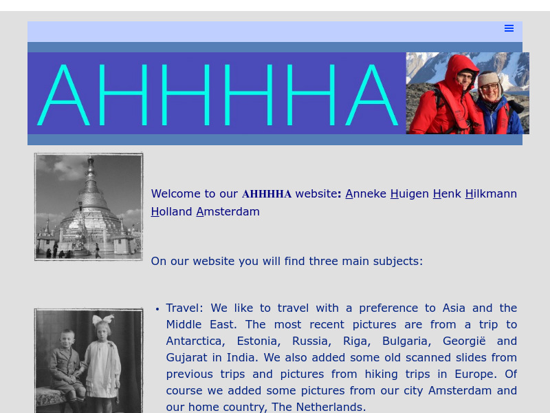 Screenshot van website