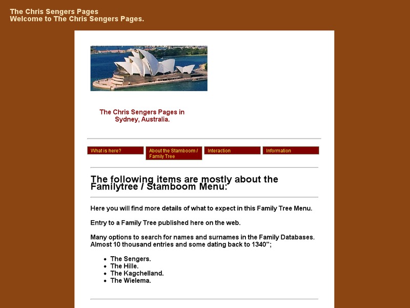 Screenshot van website