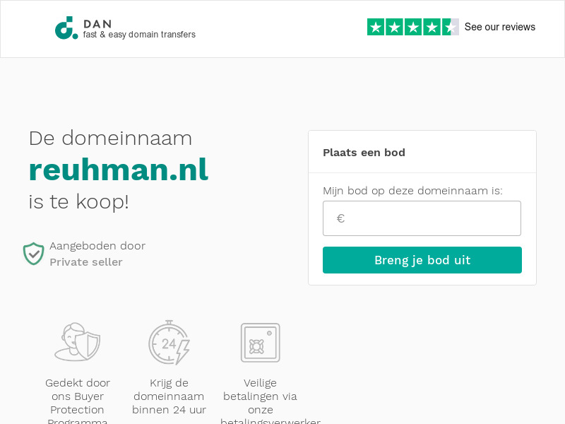 Screenshot van website