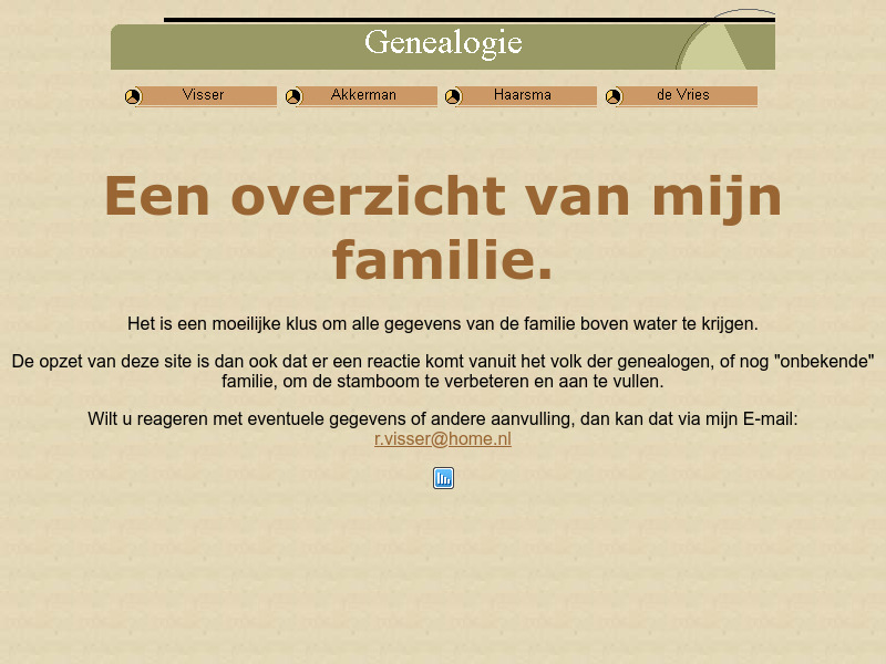 Screenshot van website