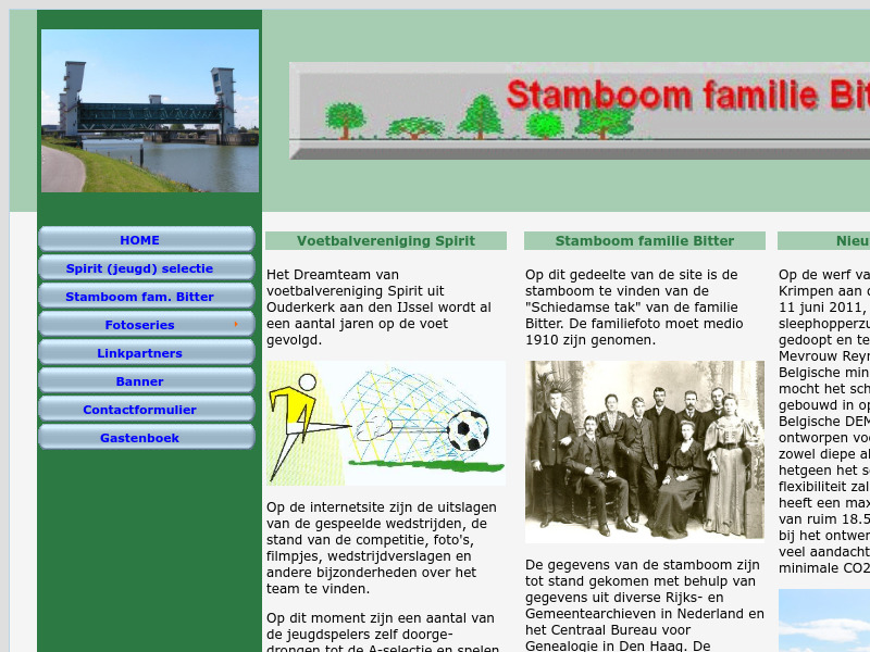 Screenshot van website
