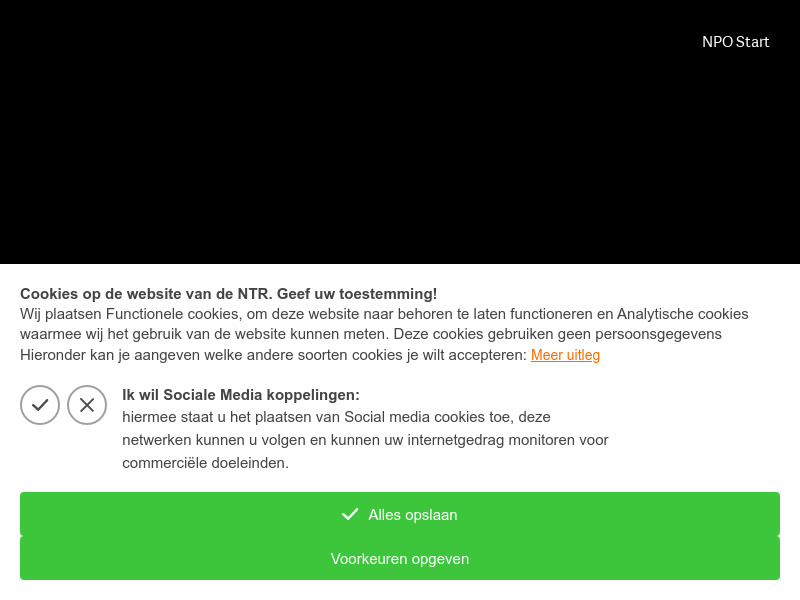 Screenshot van website