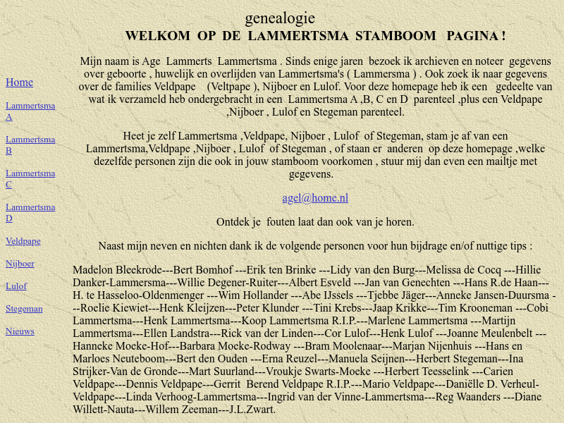 Screenshot van website