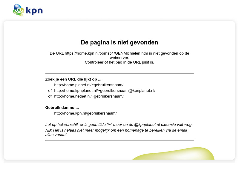 Screenshot van website