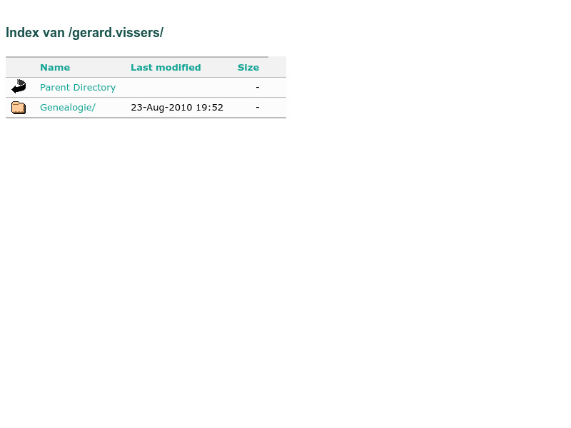 Screenshot van website