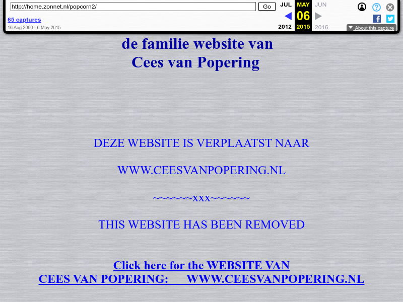 Screenshot van website