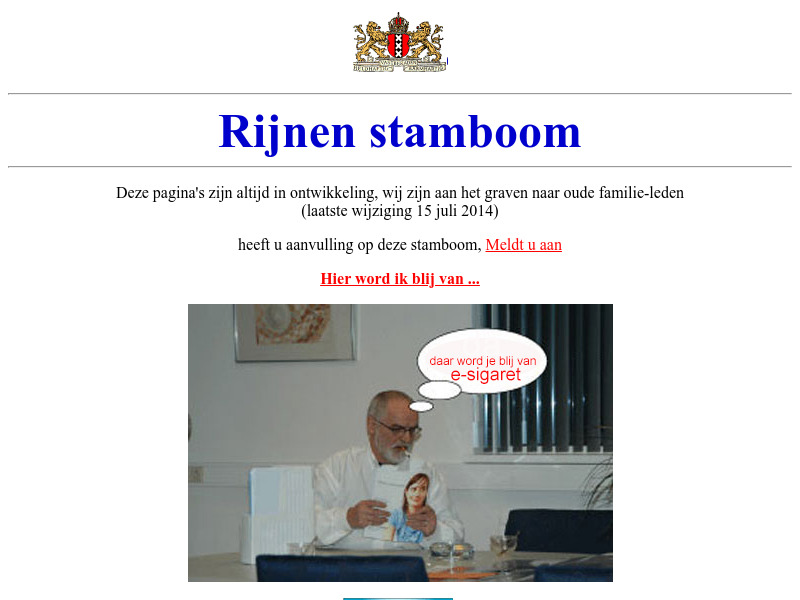 Screenshot van website