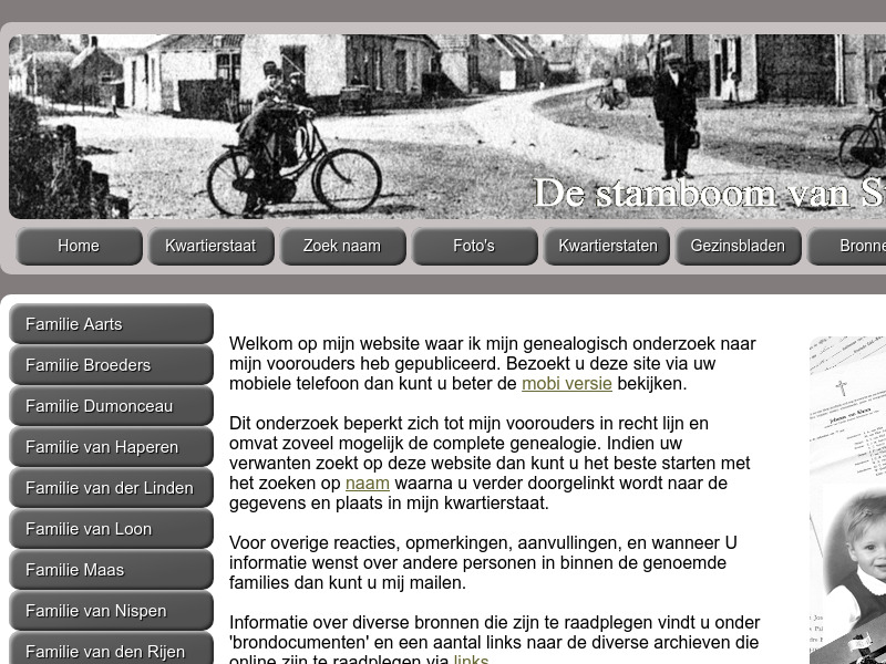 Screenshot van website
