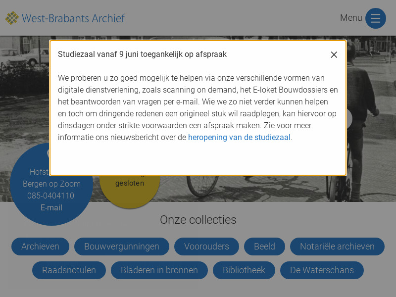 Screenshot van website