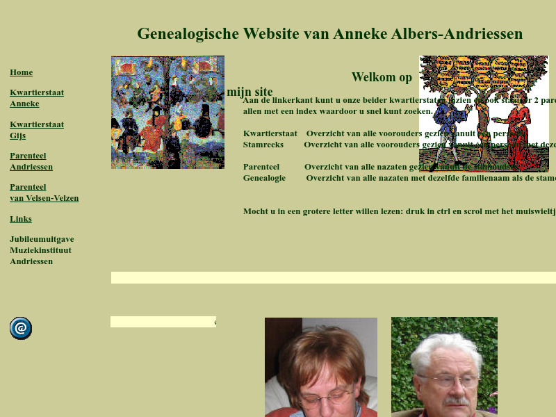 Screenshot van website