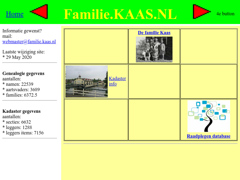 Screenshot van website