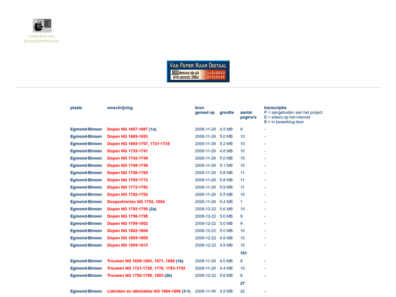 Screenshot van website