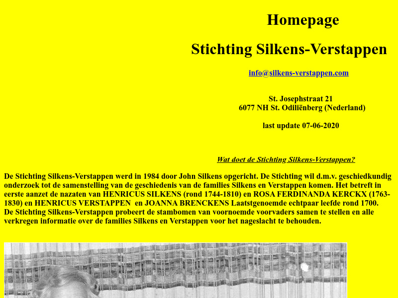 Screenshot van website