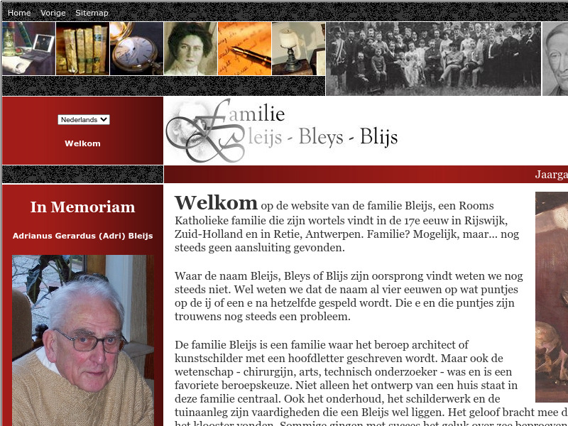 Screenshot van website