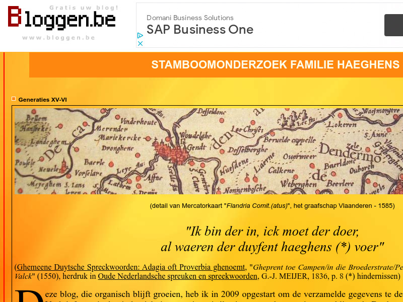 Screenshot van website