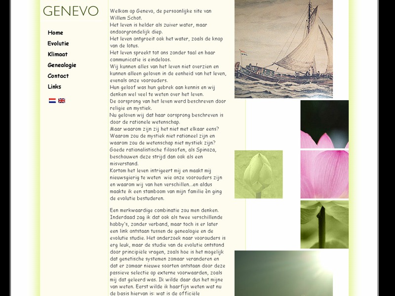 Screenshot van website
