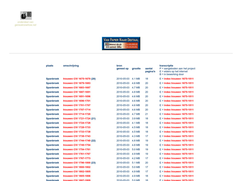 Screenshot van website