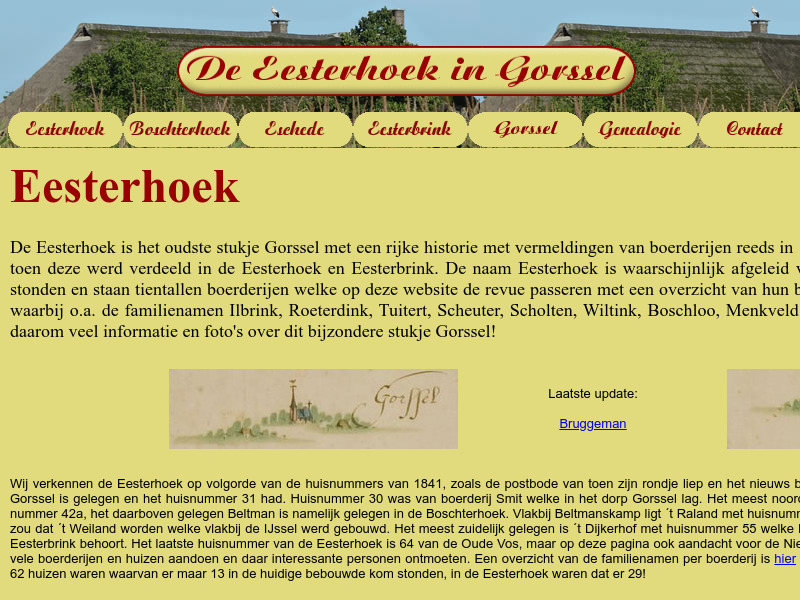 Screenshot van website