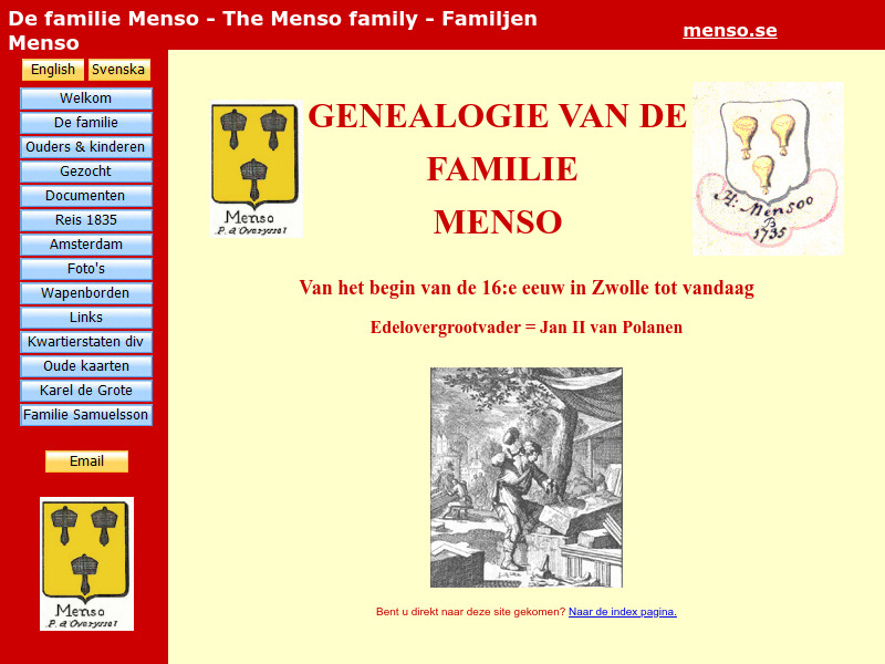 Screenshot van website