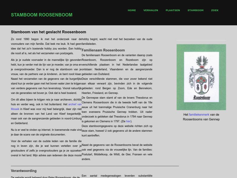 Screenshot van website