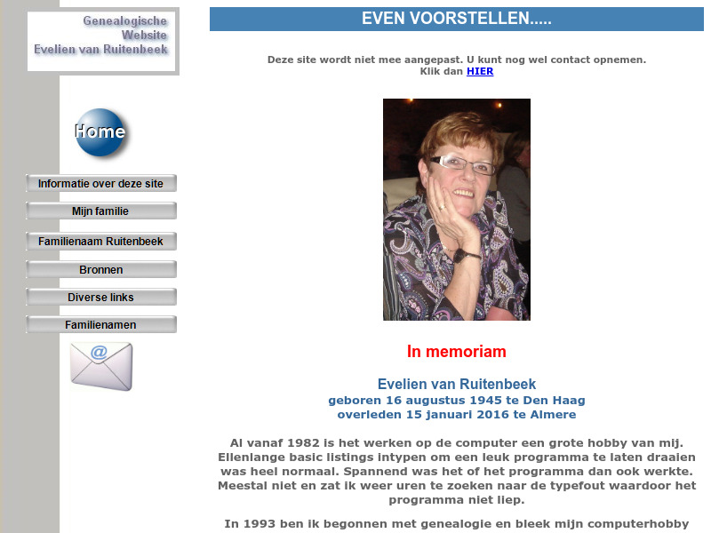 Screenshot van website