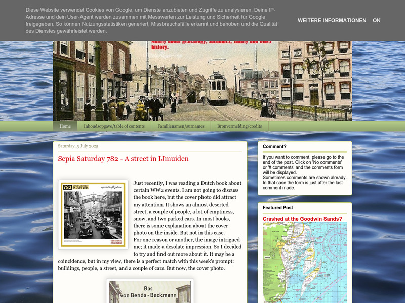 Screenshot van website