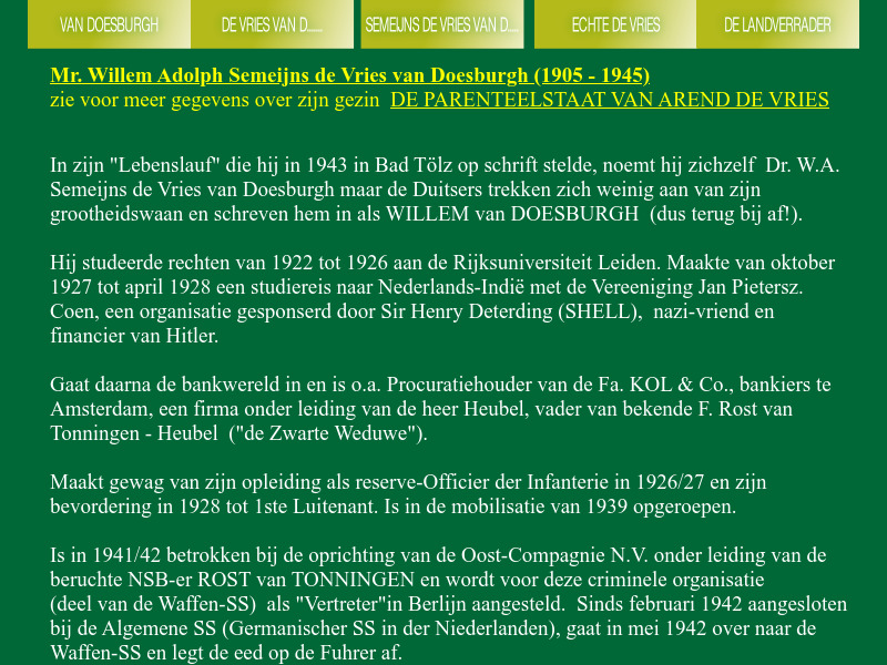 Screenshot van website