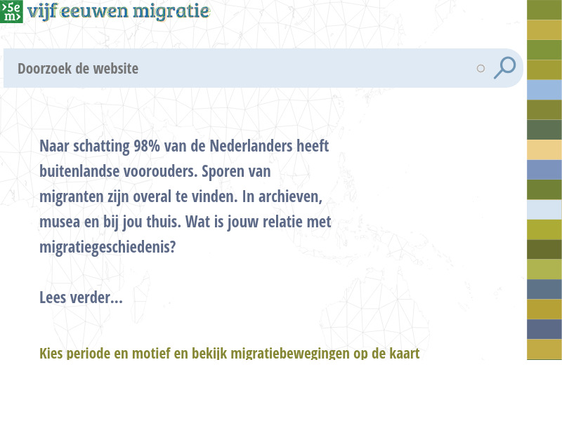 Screenshot van website
