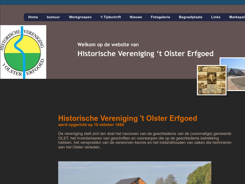 Screenshot van website