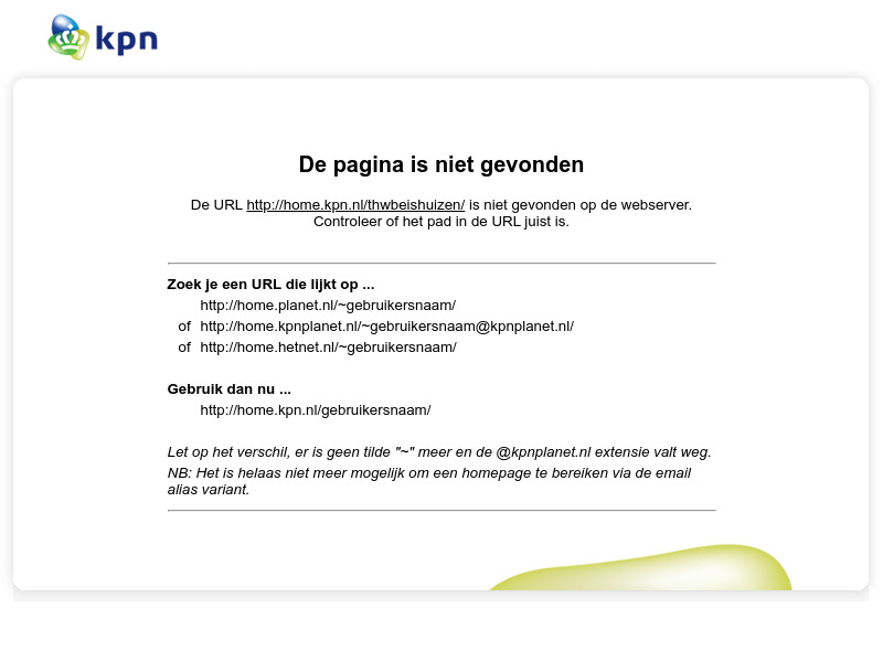 Screenshot van website