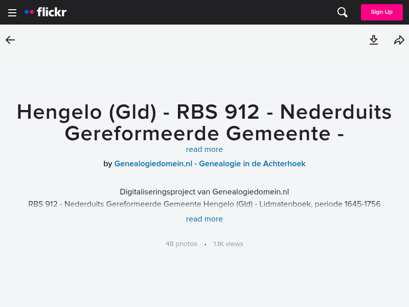Screenshot van website