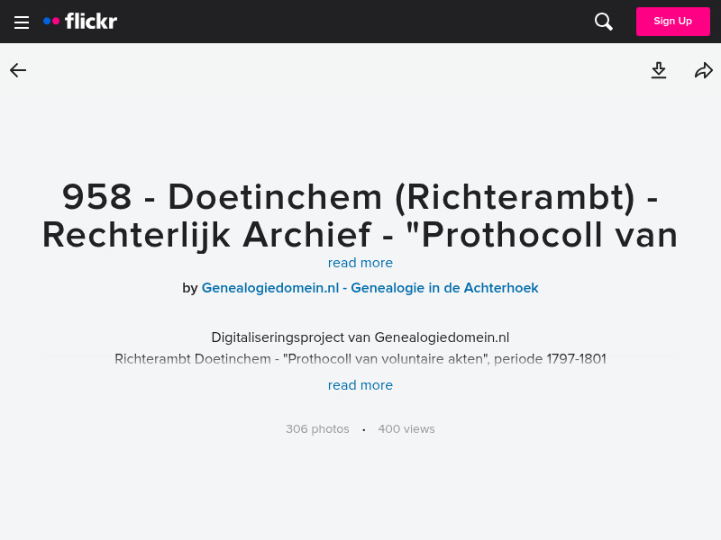 Screenshot van website